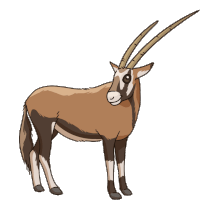 Gif animé antilope marron